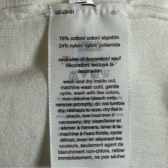 Tommy Hilfiger White Sweater Gray Snowflake and Sleeve Stripes Size L - Picture 7 of 12